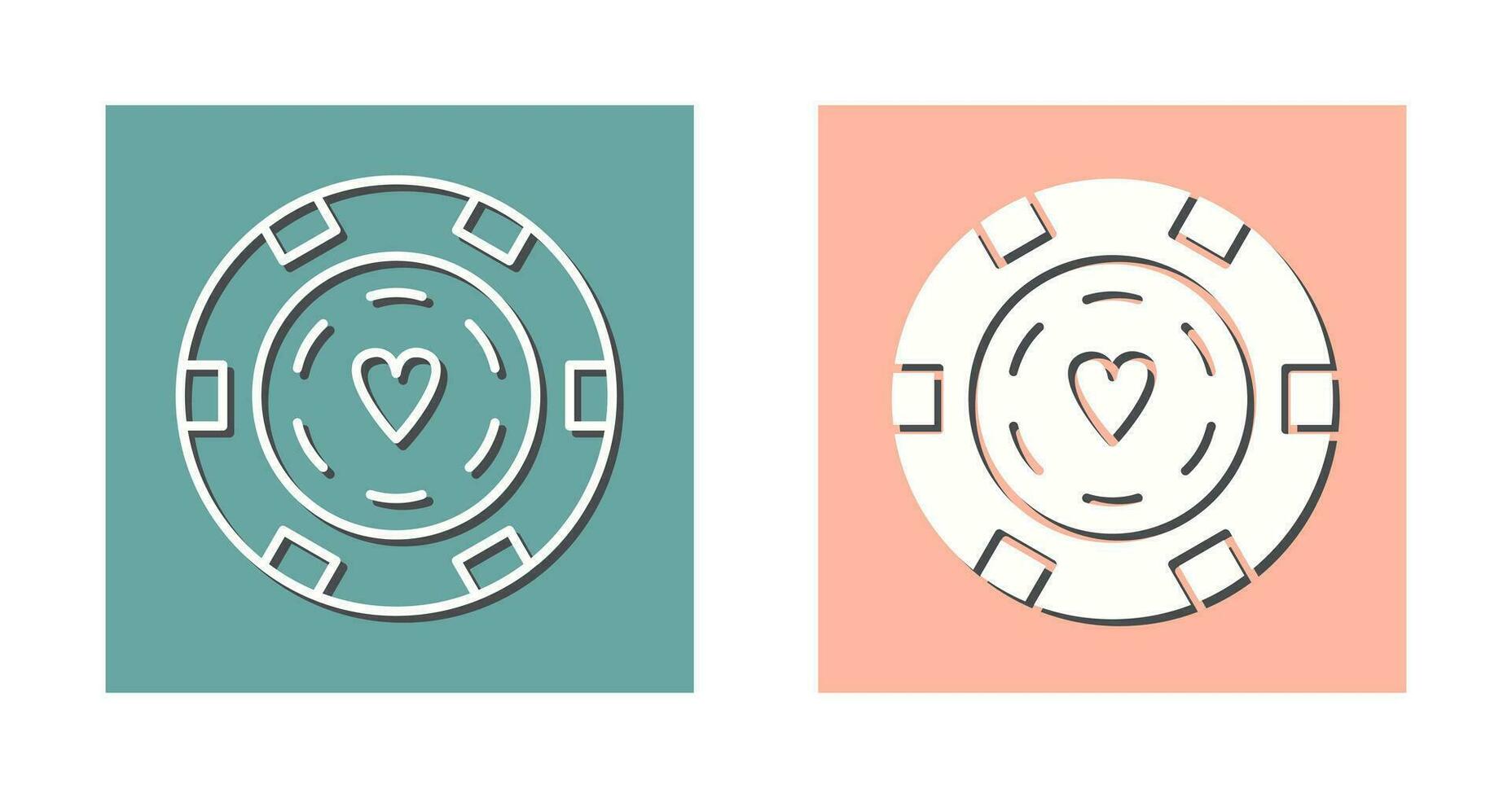 Unique Poker Chips Vector Icon
