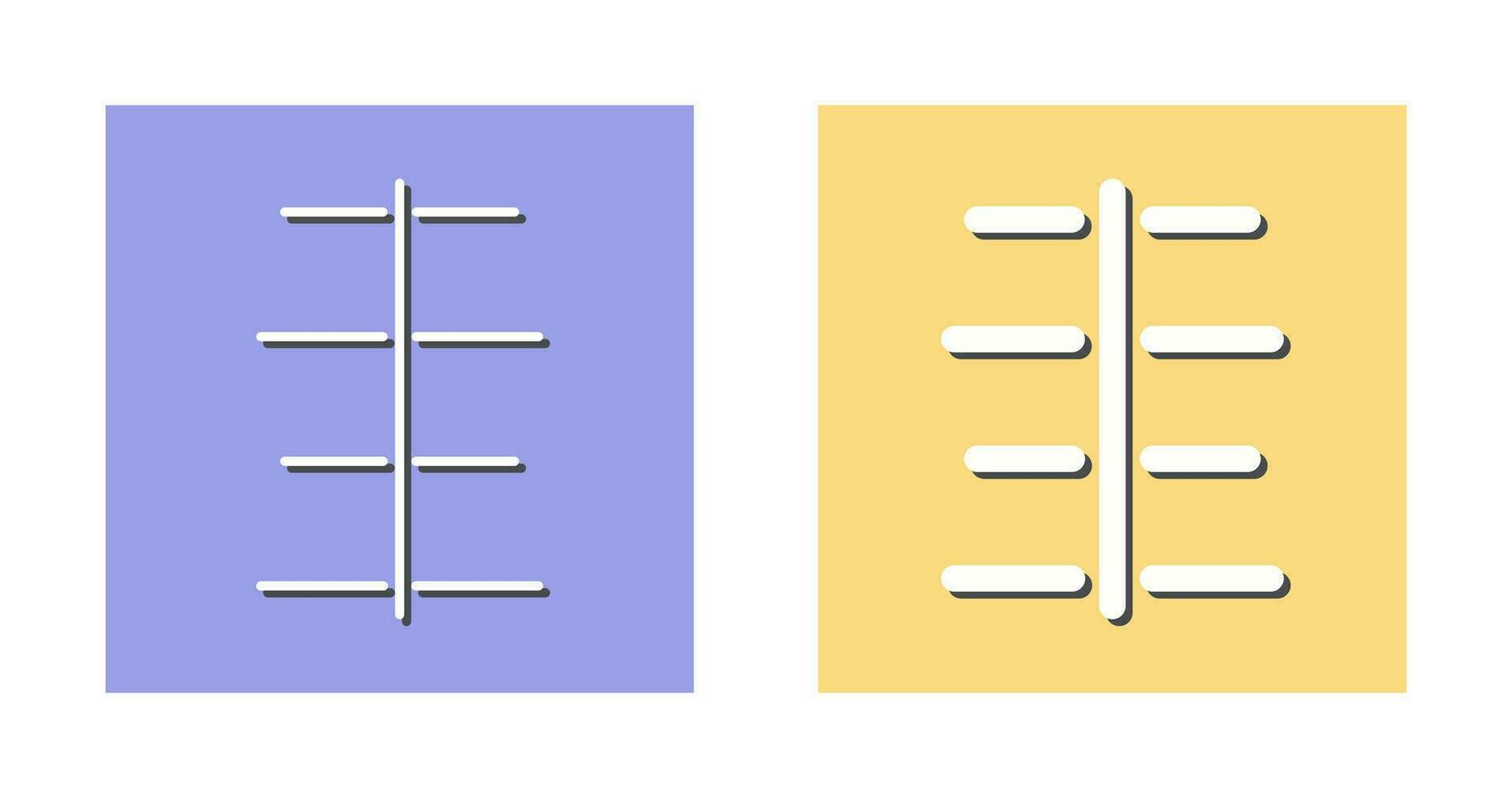Unique Center Align Vector Icon