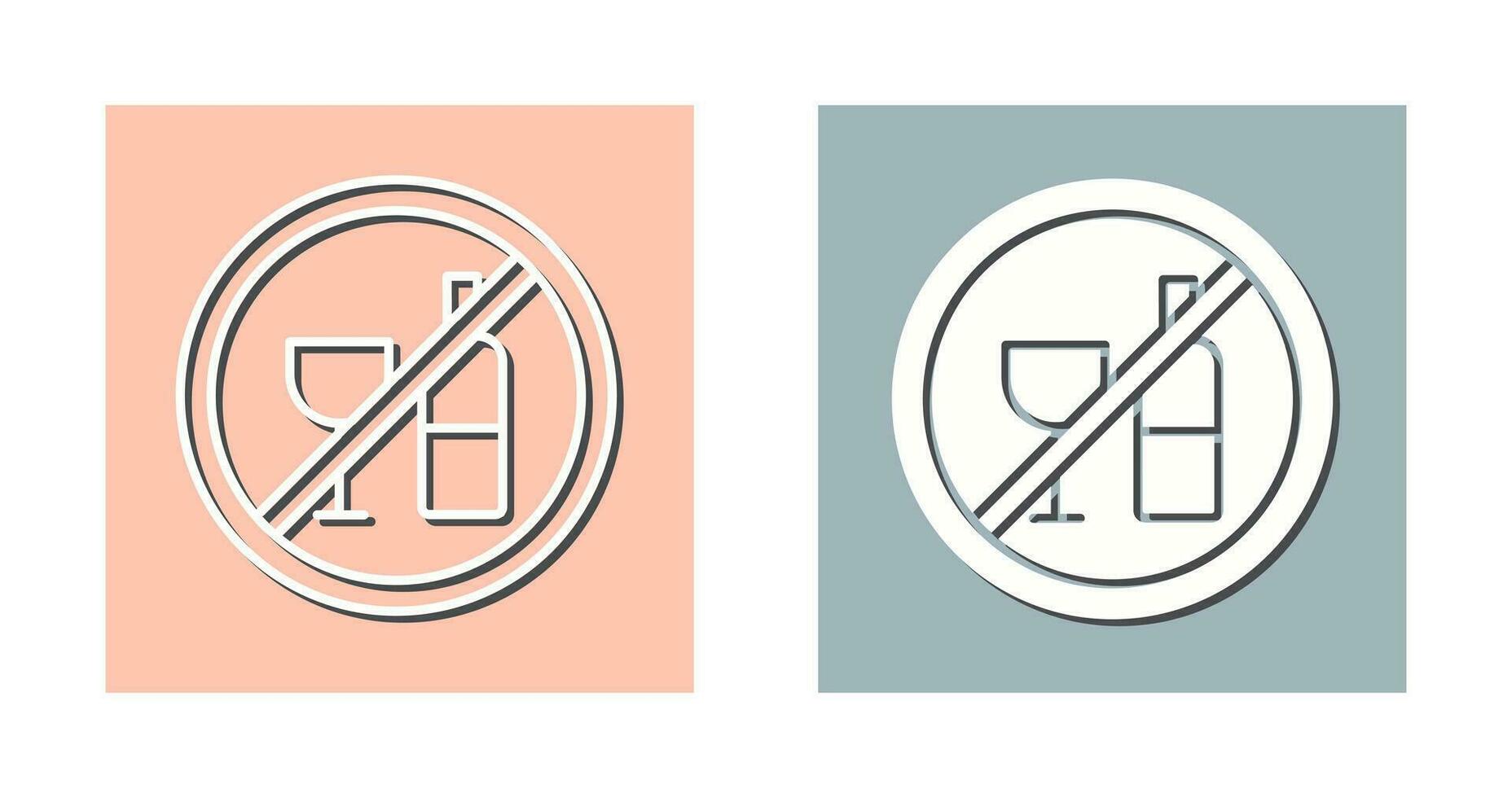 No Drinking Vector Icon