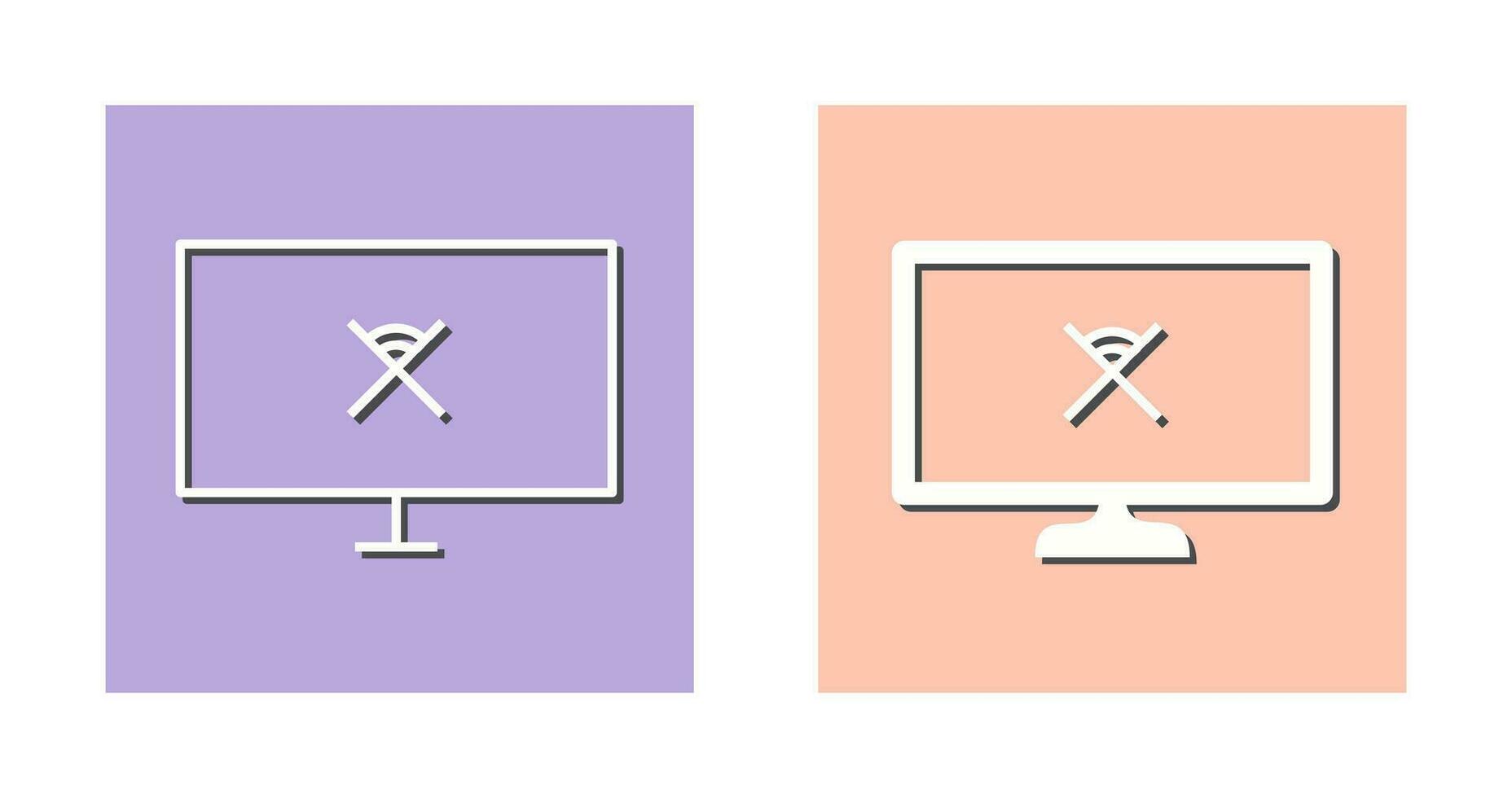 Unique Disconnected Network Vector Icon