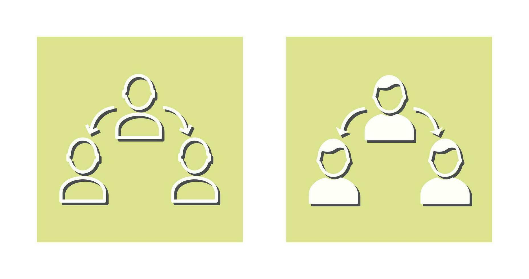 Unique Connected Profiles Vector Icon