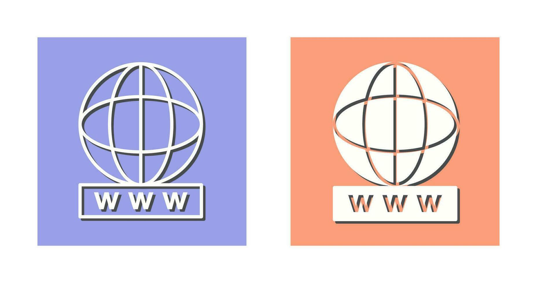 icono de vector de world wide web único