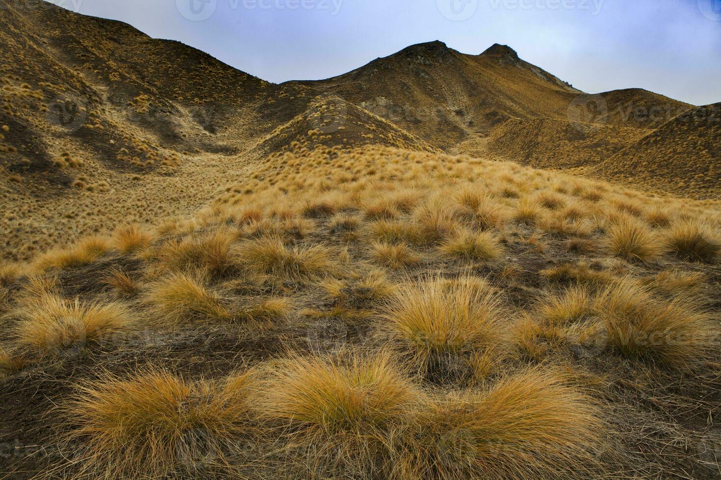 beautiful landscape of lindis pass otago - canterburry region southland new zealand photo