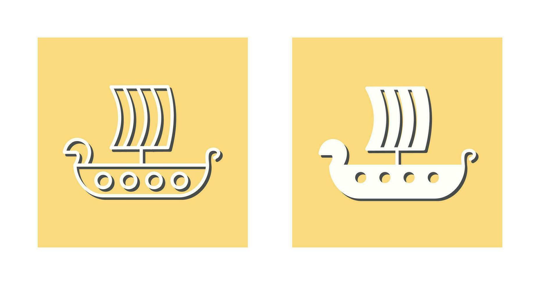 Viking Ship Vector Icon
