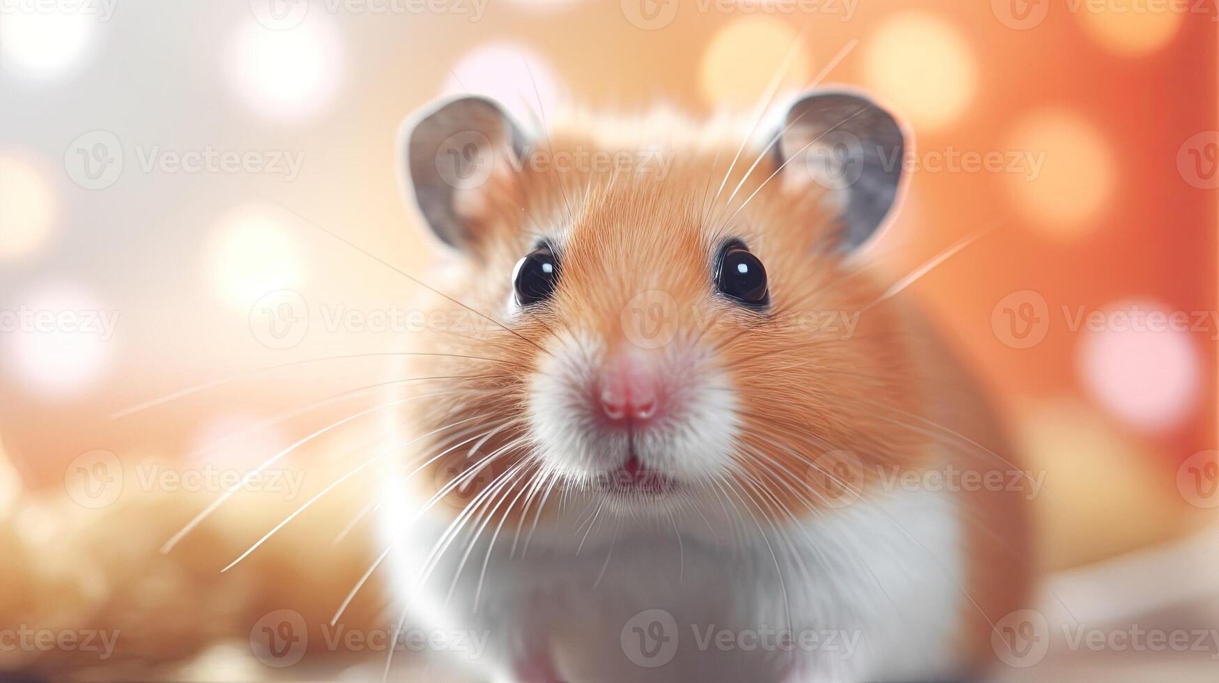 A closeup macro shot of a curious hamster highlighting its intricate features with the use of macro photography ideal for showcasing pet care products or accessories photo