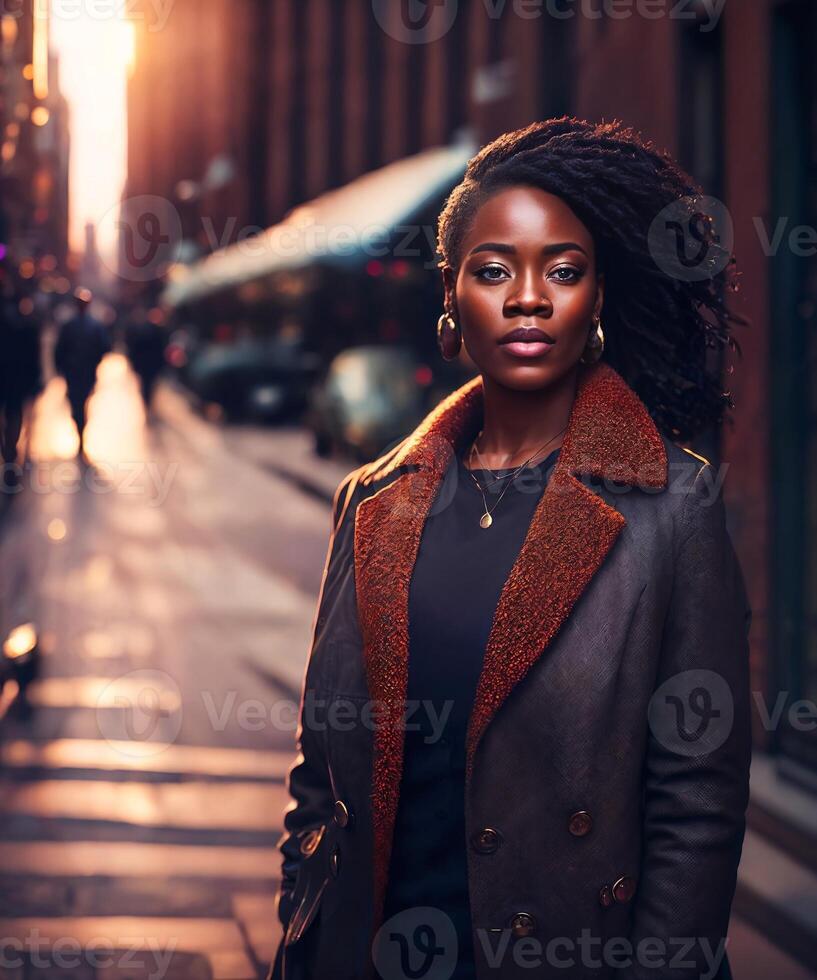 african american people at street, photo