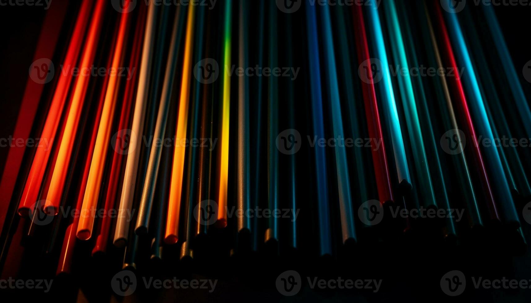 Glowing neon lights illuminate the vibrant nightclub generated by AI photo