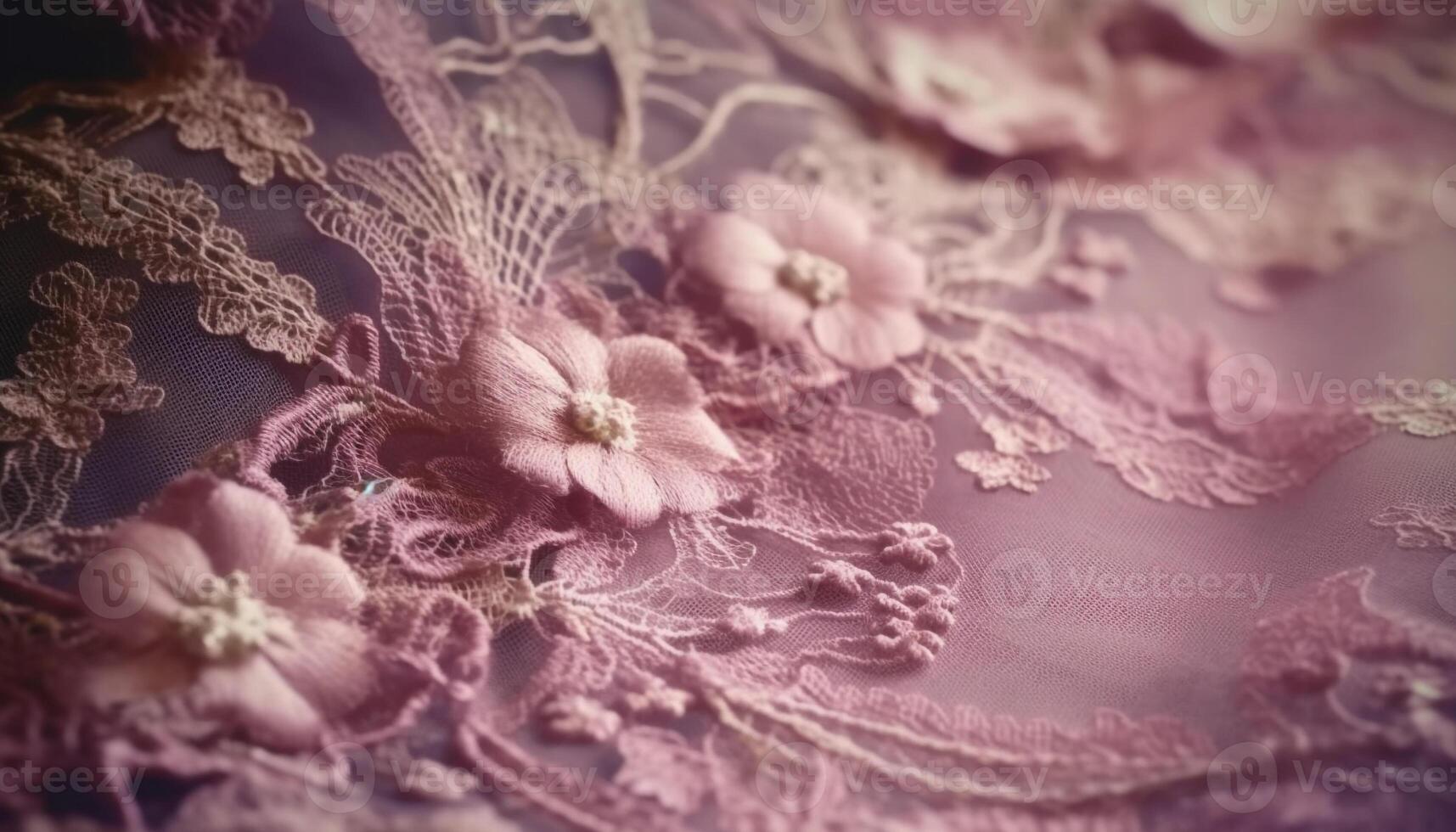 Elegant floral pattern on old fashioned silk clothing generated by AI photo