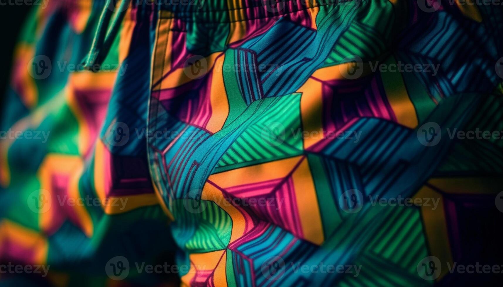 Vibrant colors and shapes in modern fashion generated by AI photo