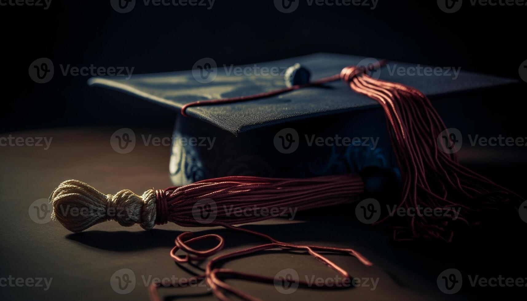 Success and celebration with diploma and tassel generated by AI photo