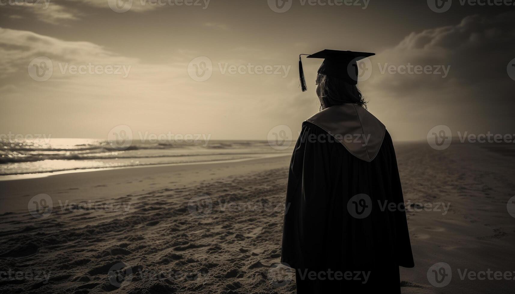 de pie, participación diploma, sonriente con orgullo generado por ai foto