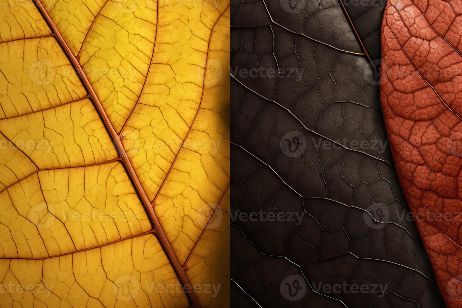 Brilliant Macro Shot of Colorful Autumn Leaves, photo