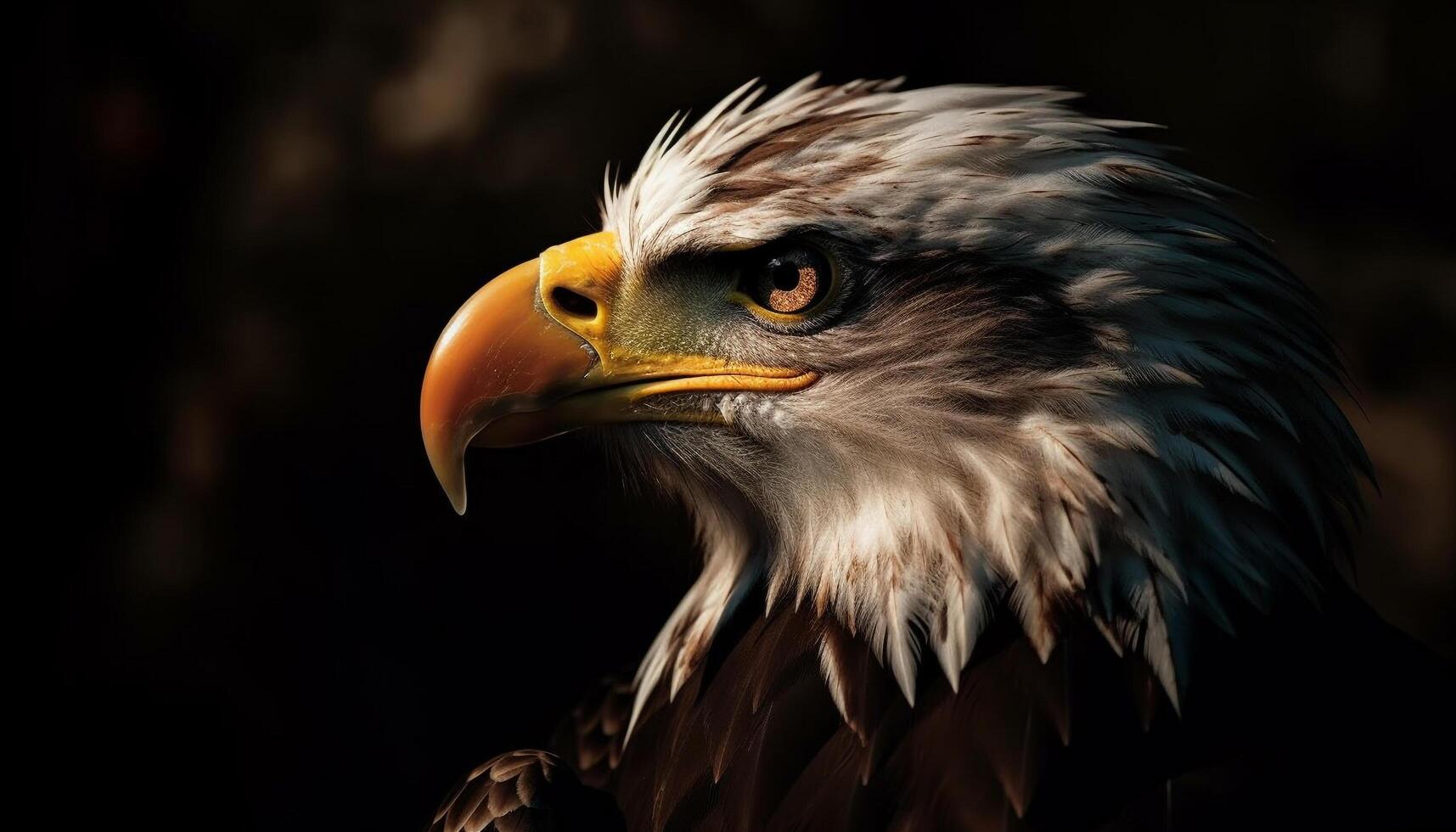 Majestic bird of prey staring at camera generated by AI photo