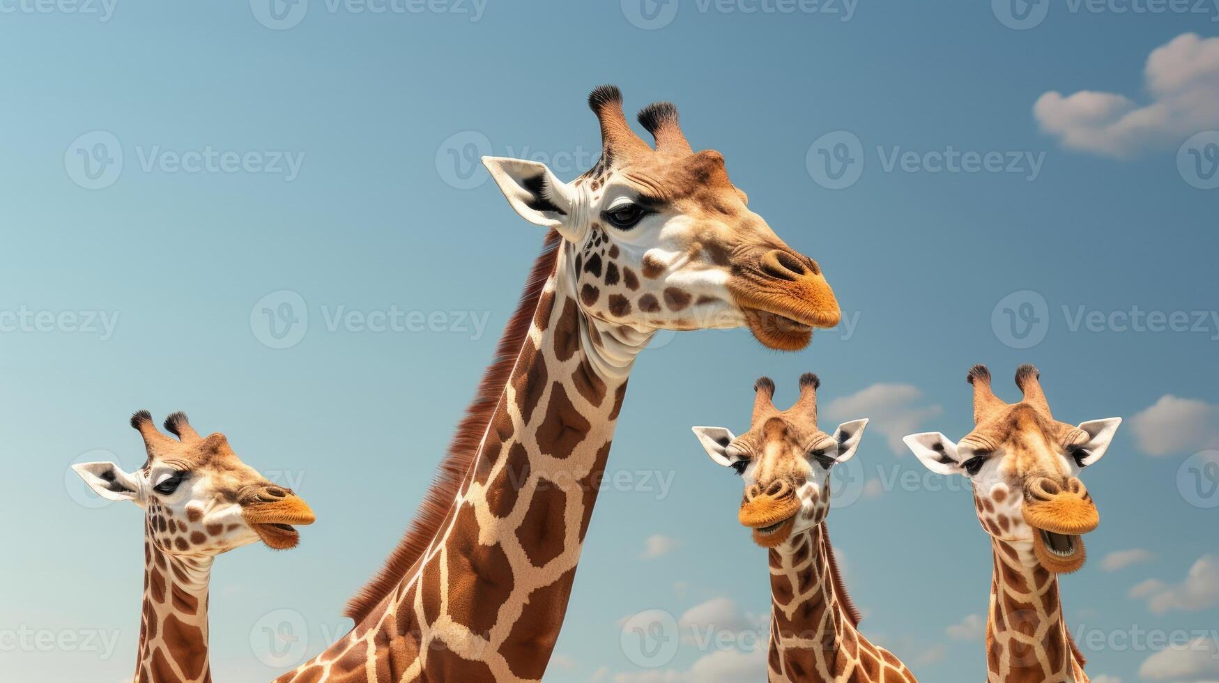 Giraffes gracefully reaching up to grab cones of softserve ice cream emphasizing the tall and delightful experience of enjoying a cold treat photo