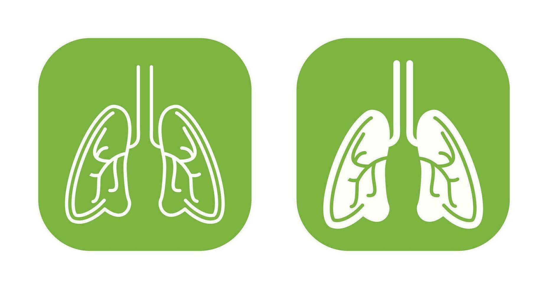 icono de vector de pulmones