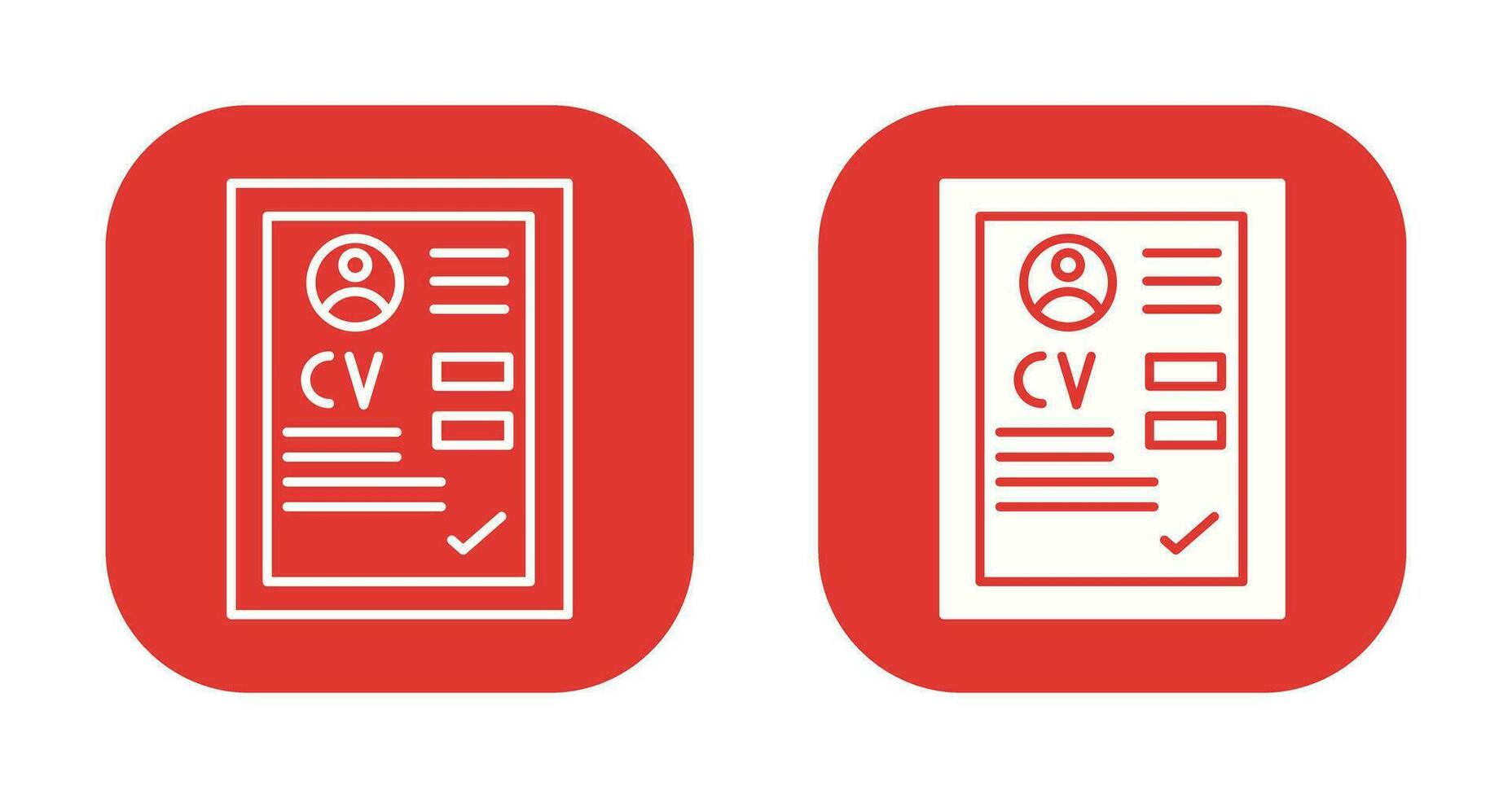 CV Vector Icon