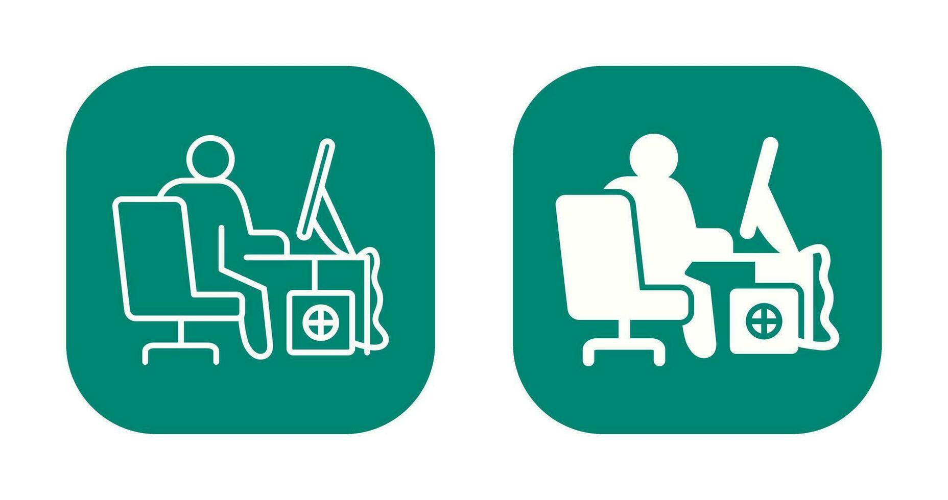 Computer Worker Vector Icon