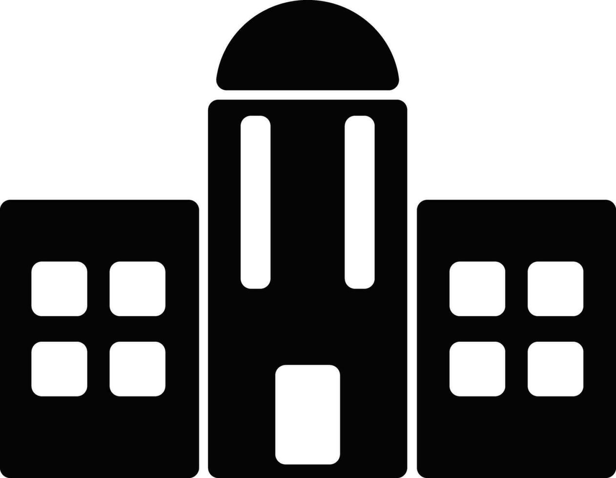 negro y blanco edificio en plano ilustración. vector