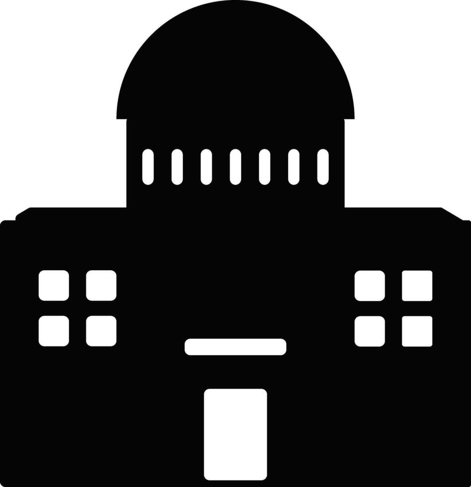 Building in black and white color. vector