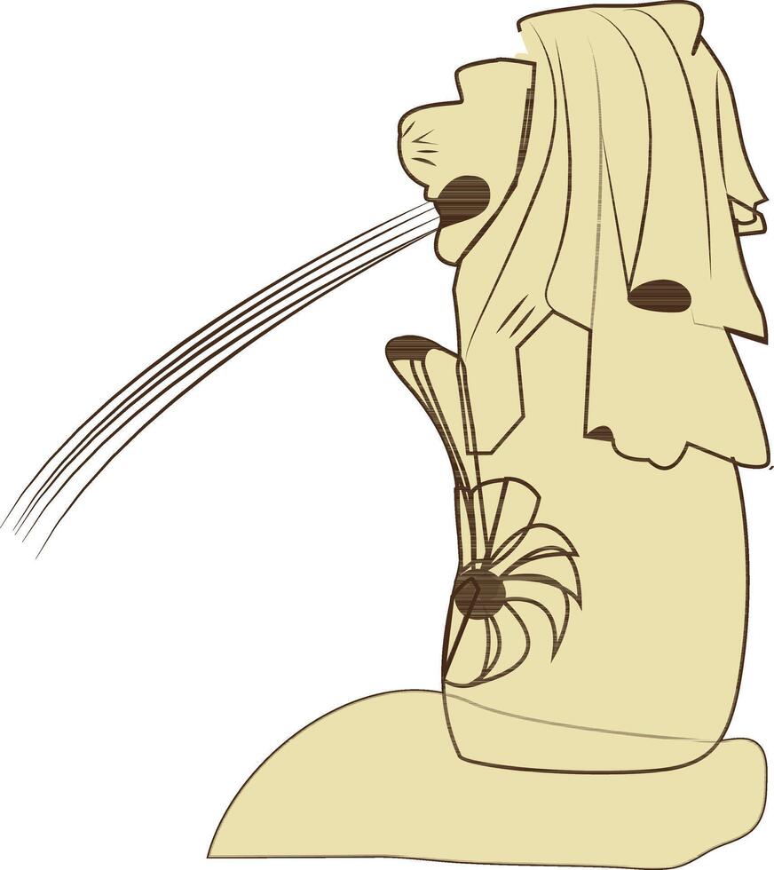 Illustration of a Merlion. vector