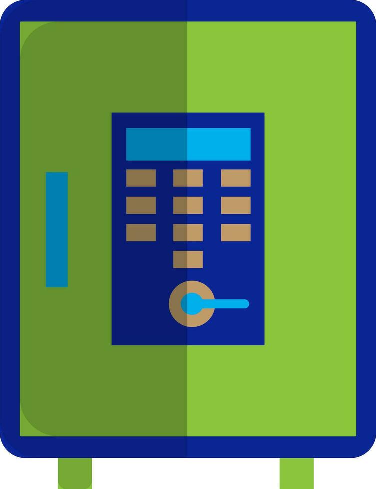 Green and blue digital locker. vector