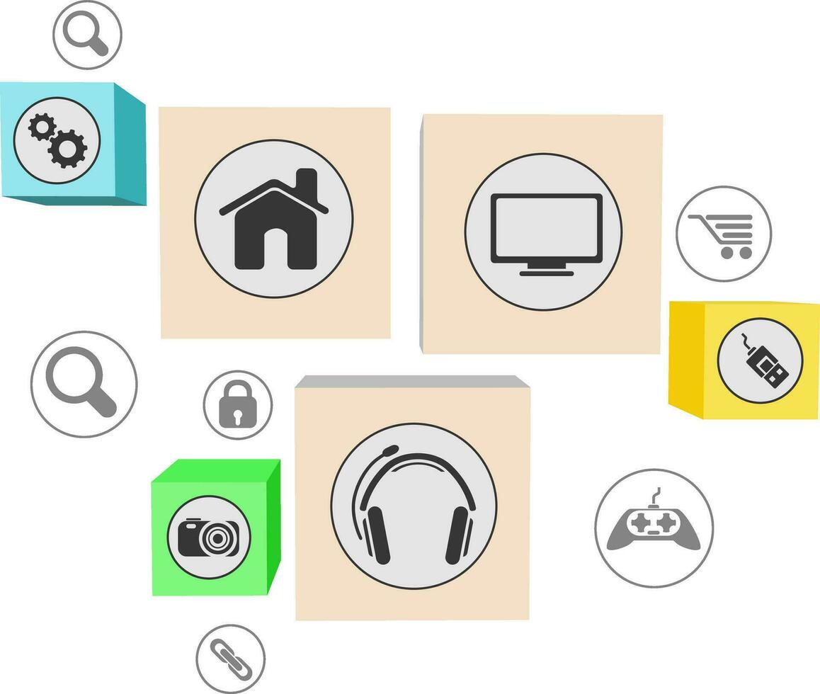 Set of various web symbols. vector