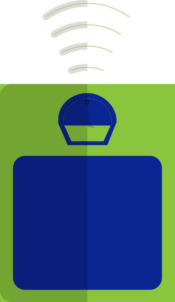 Weight scale made by green and blue color. vector
