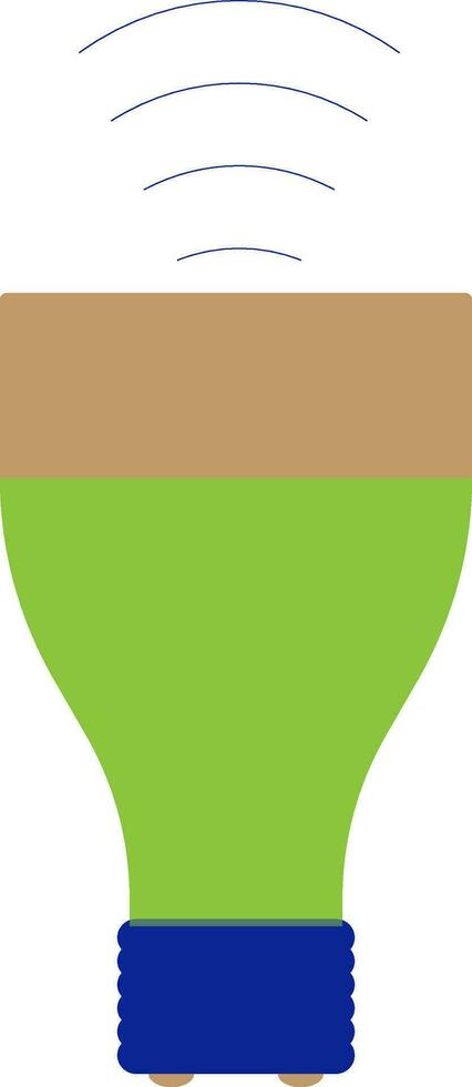Light bulb with wifi sign. vector