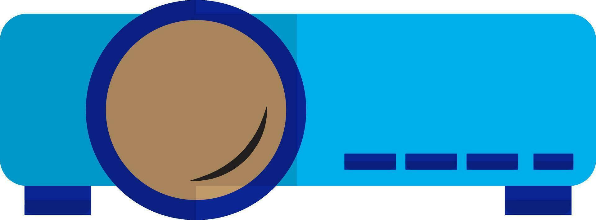 Blue and brown projector. vector