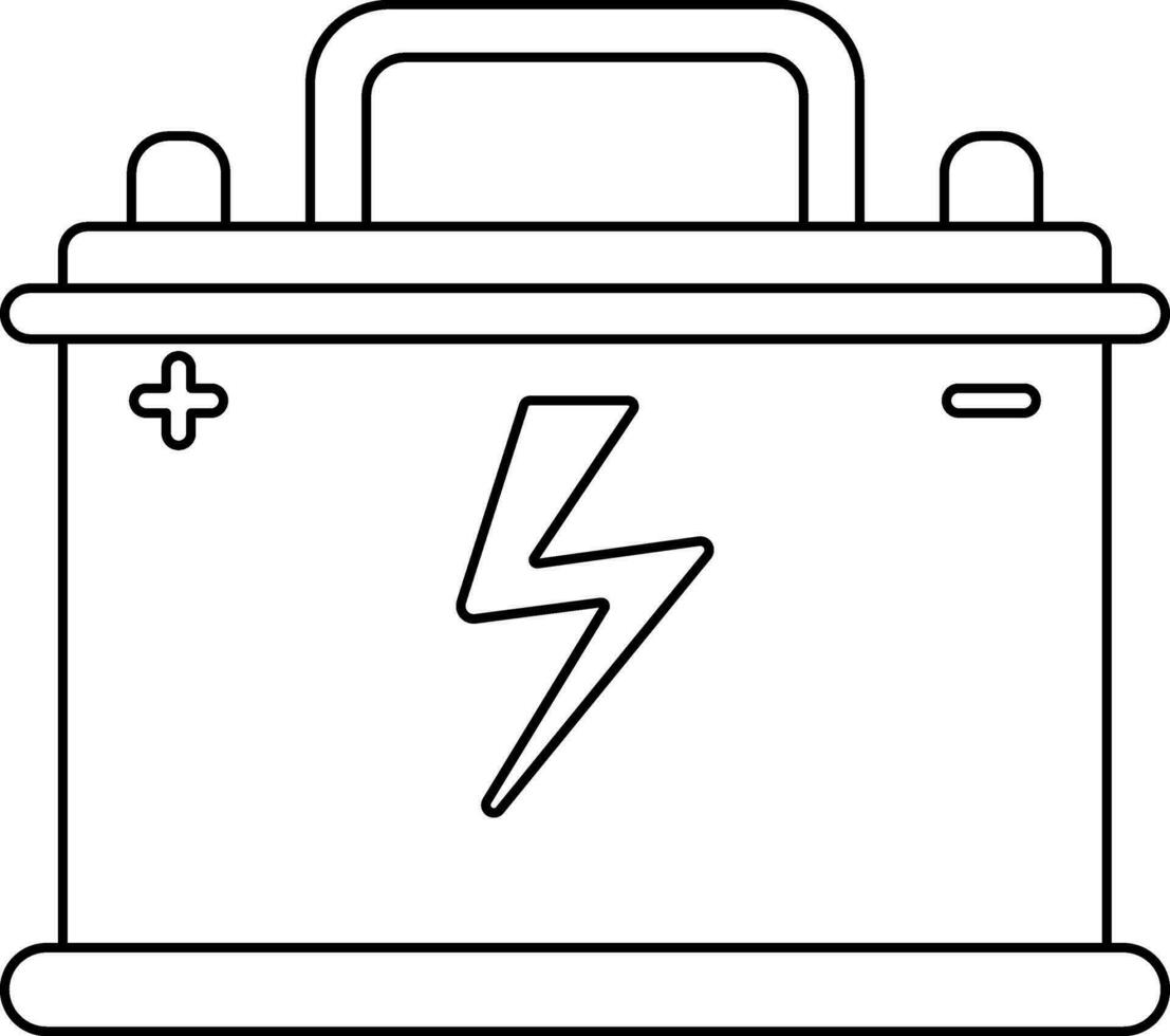 Car battery in flat style. vector