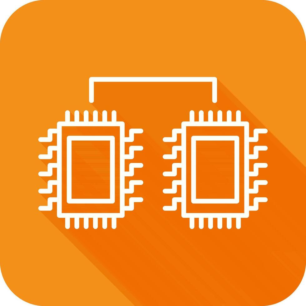 Processors Connected Vector Icon