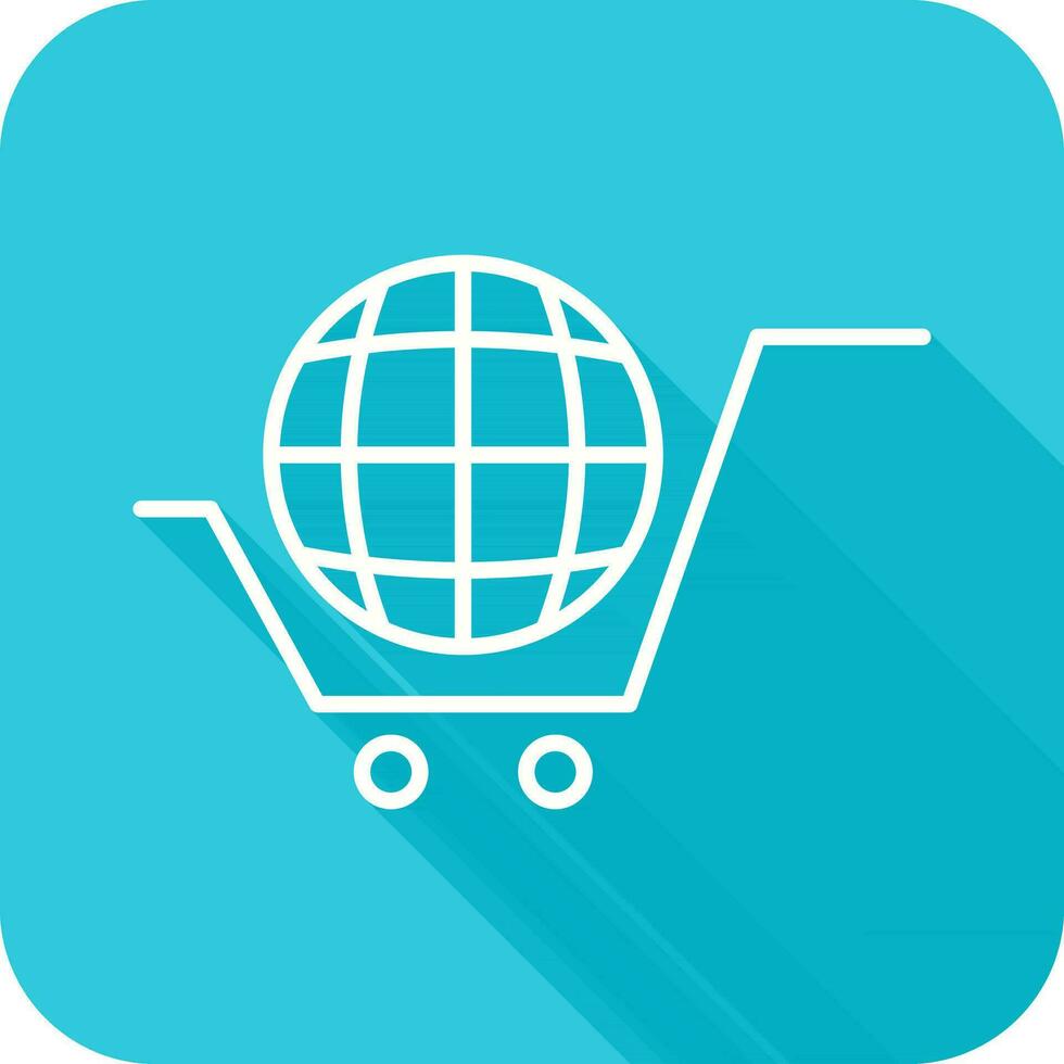 icono de vector de compras globales