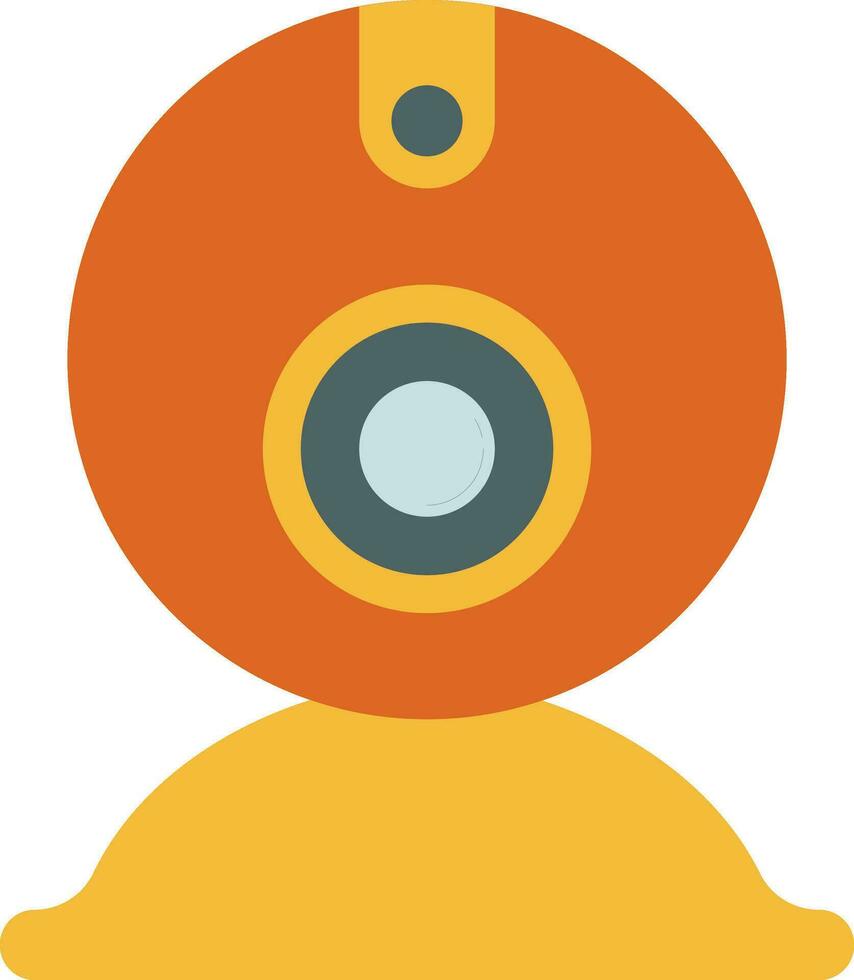 Orange and yellow web camera. vector