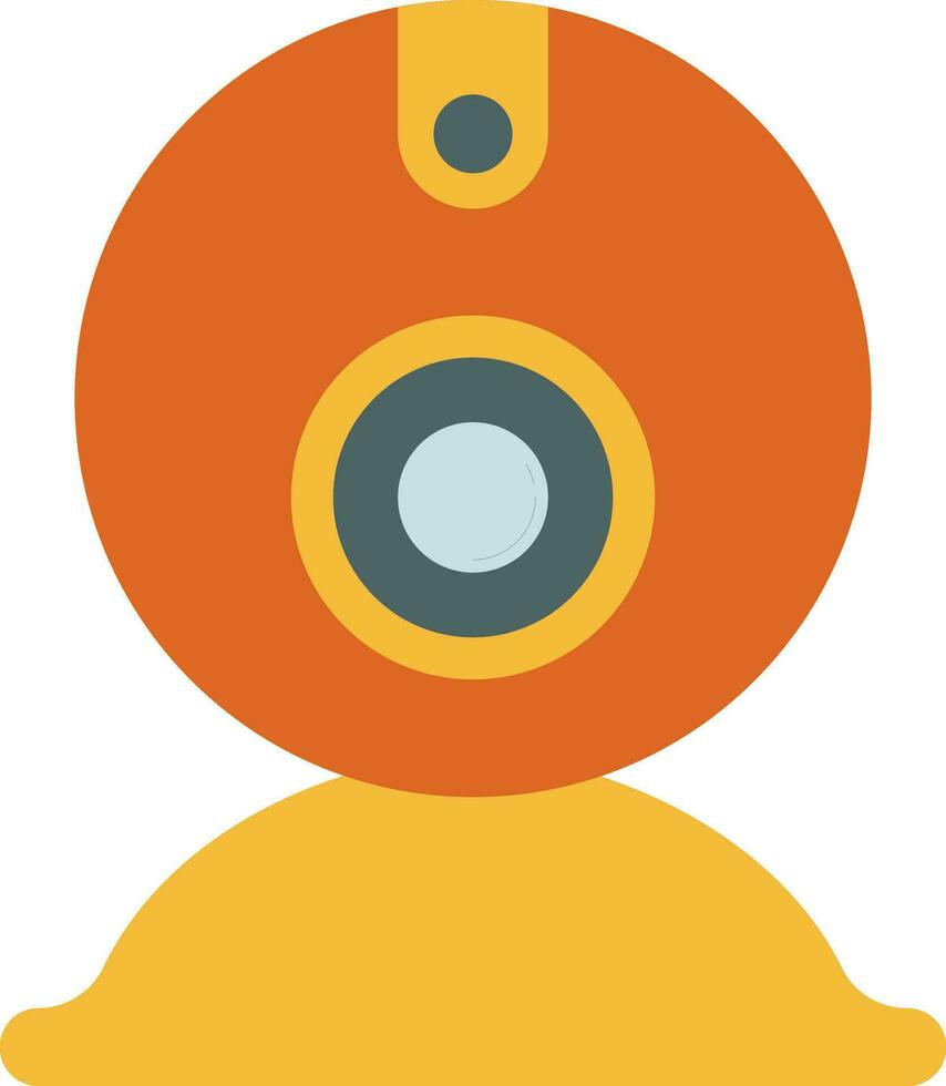 Orange and yellow web camera. vector