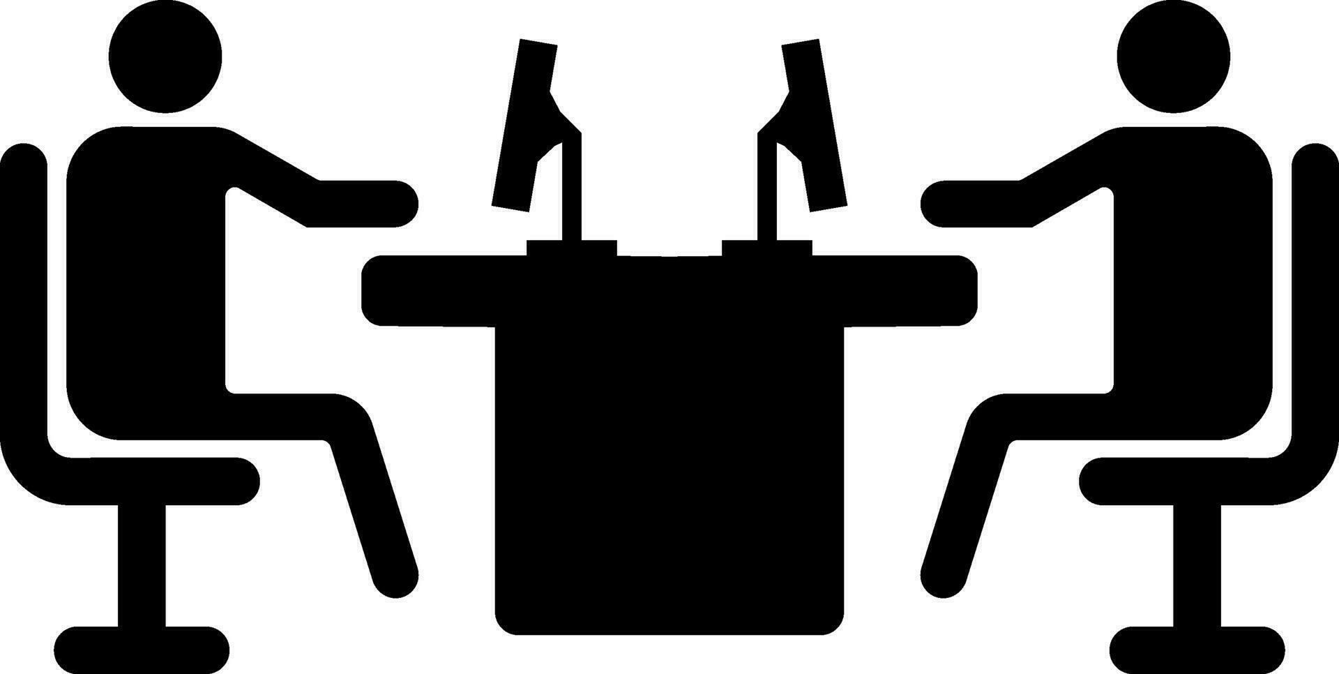 Flat illustration of black  businessman working on computer. vector