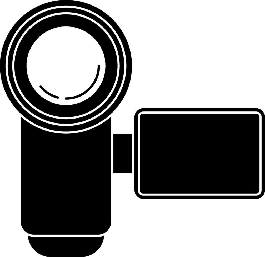 Camcorder in black and white color. vector