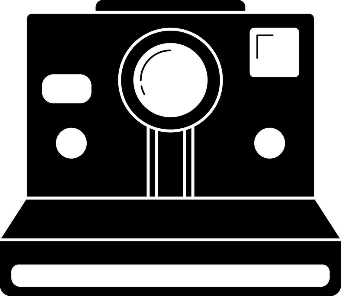 Isolated black and white polaroid. vector