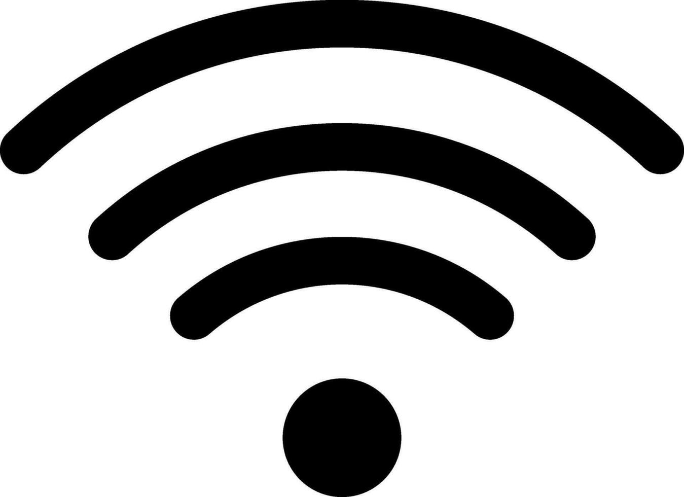 Symbol of wifi on white background. vector