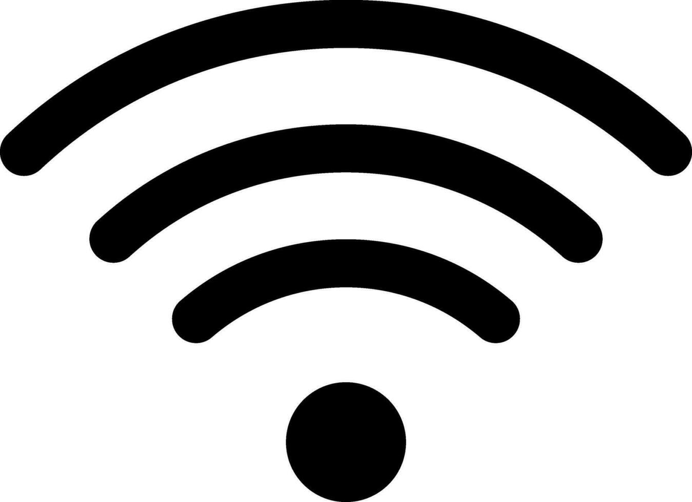 Symbol of wifi on white background. vector