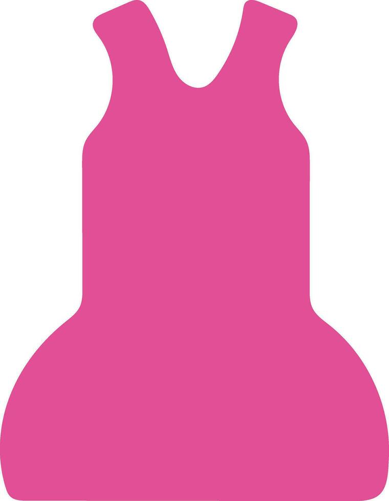 Illustration of a pink dress. vector