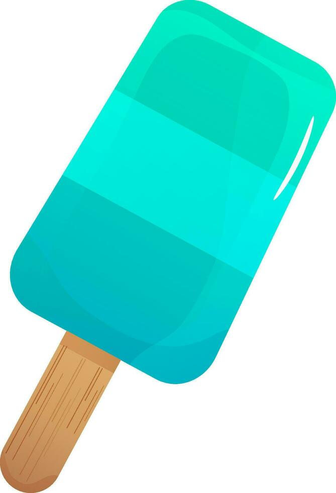 Shiny abstract stick ice cream on white background. vector