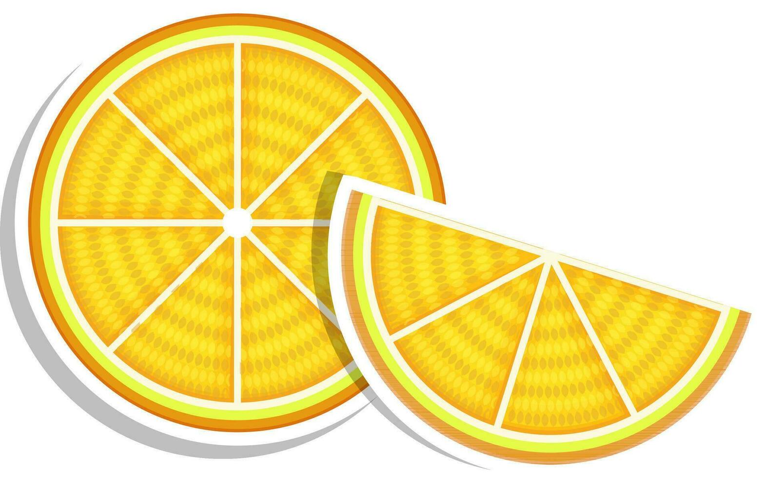 Sticker, tag or label of citrus fruit. vector