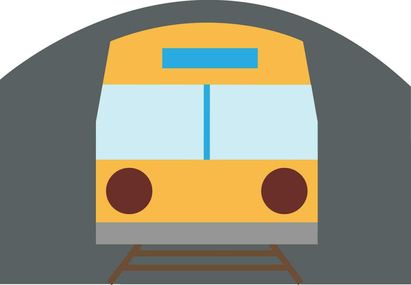 Flat style illustration of a train. vector