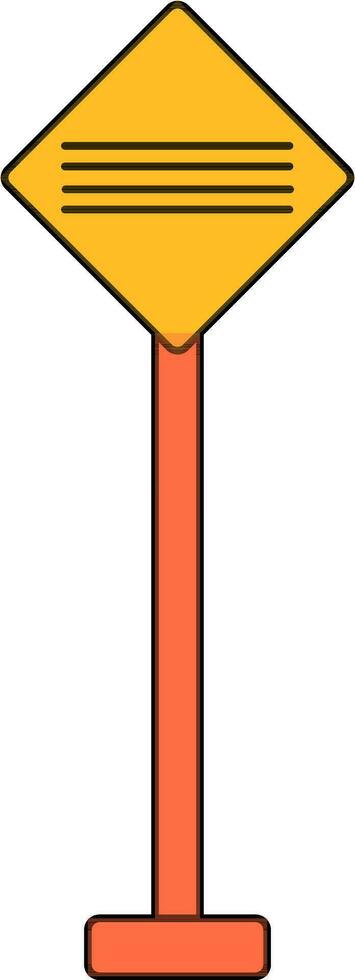 Flat style blank road sign. vector