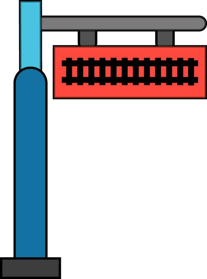Colourful stylish railroad board. vector