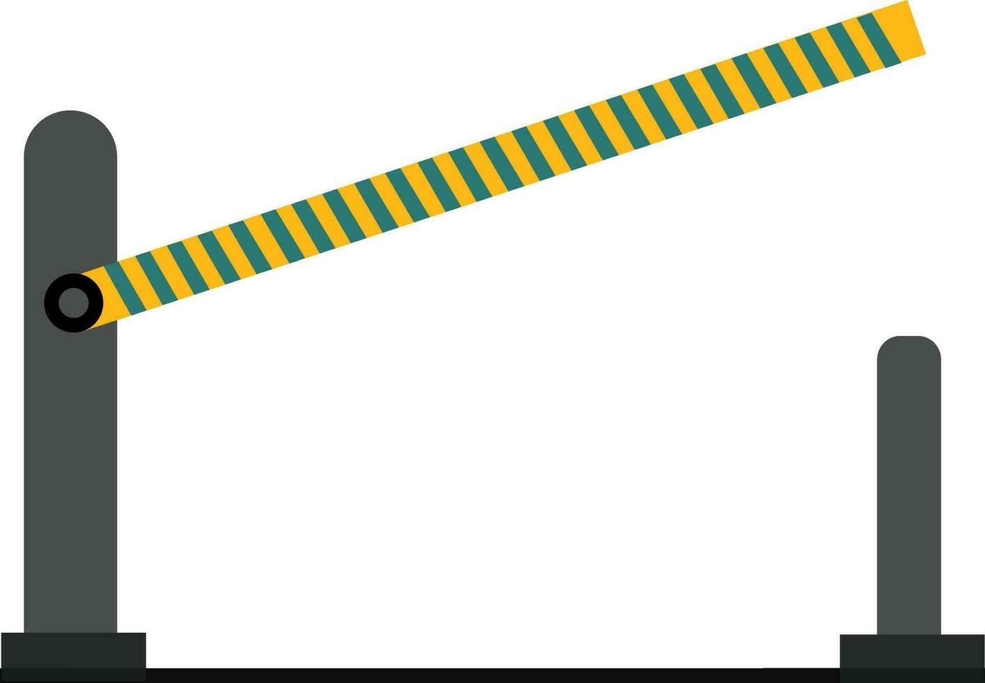 Colourful open barrier. Sign or symbol. vector
