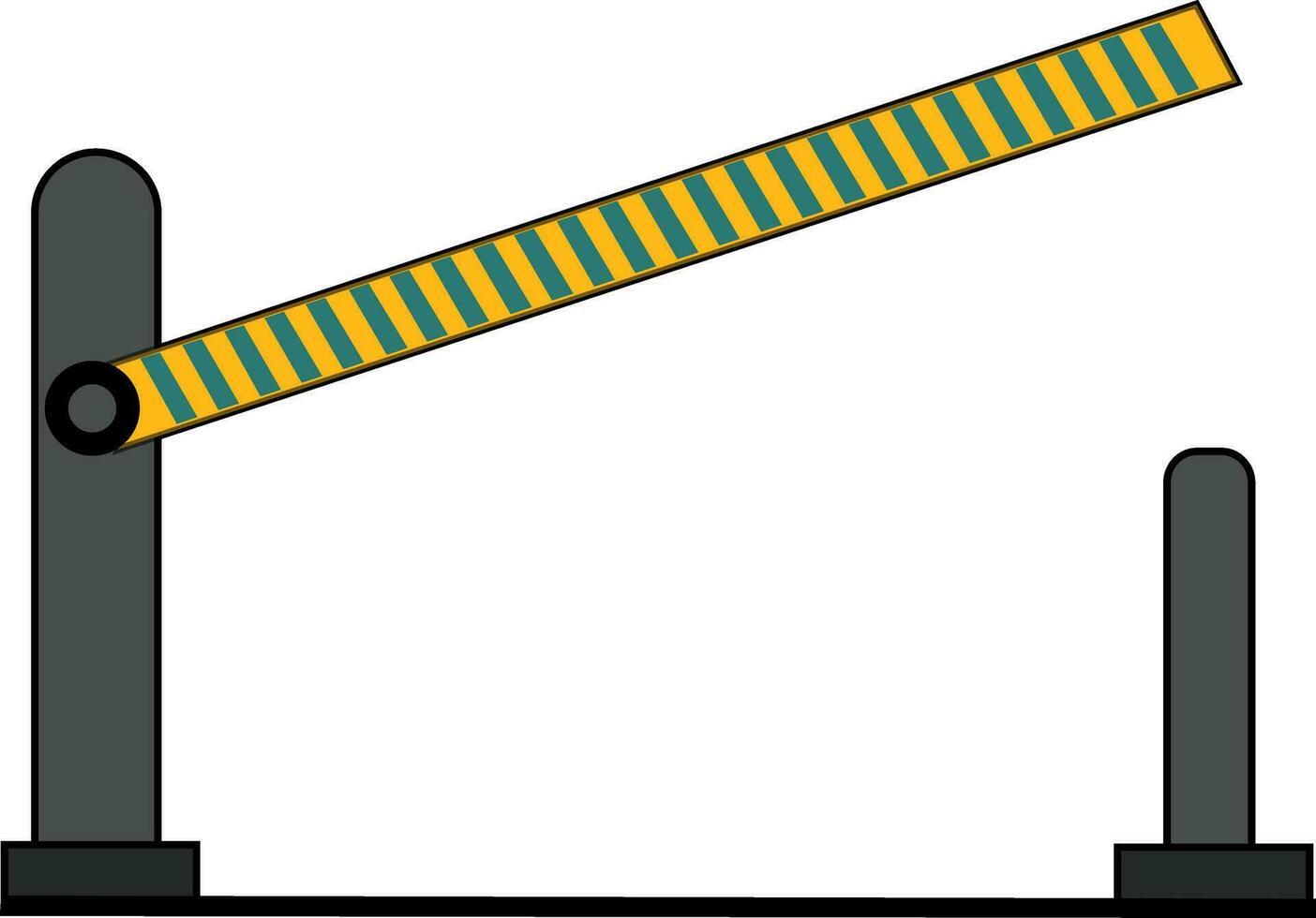 Colourful open barrier. Sign or symbol. vector