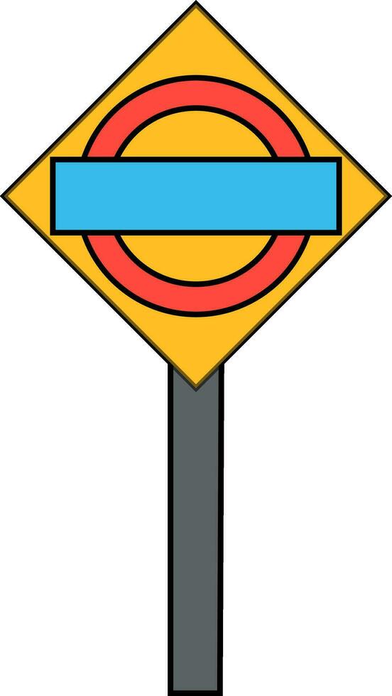 Stylish blank road sign. vector