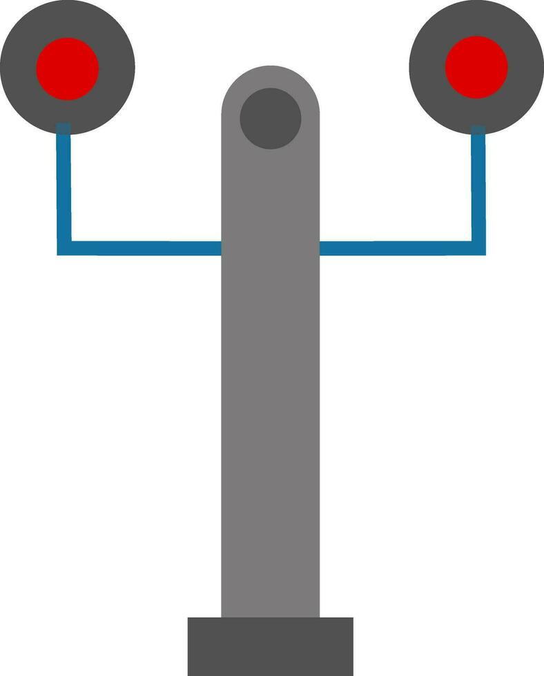 Railway traffic lights in flat style. vector