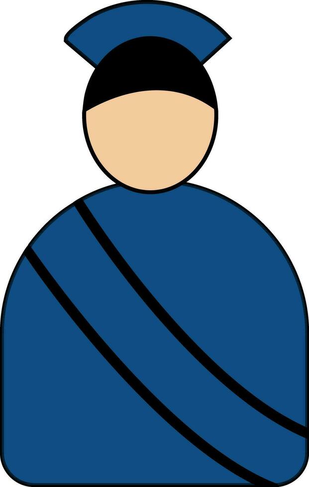 Illustration of a coolie. vector